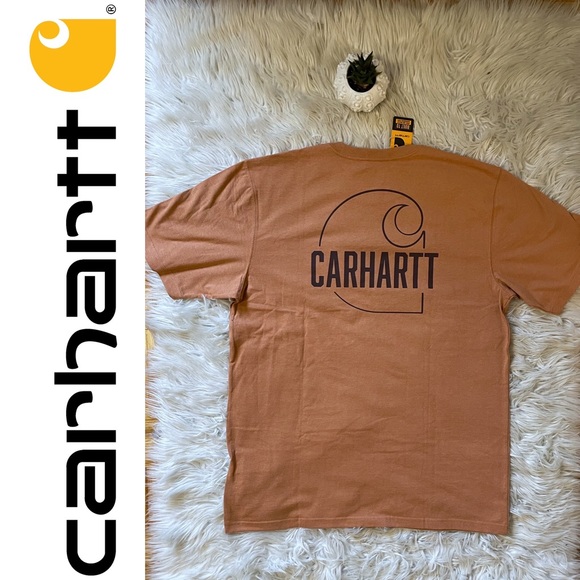 NWT Carhartt loose fit heavyweight s/s pocket C graphic t-shirt, tall L, ginger - Picture 9 of 16